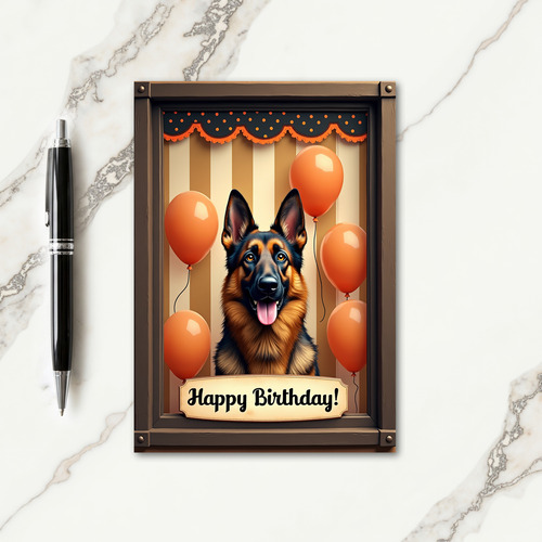 Alert Dog Birthday Card