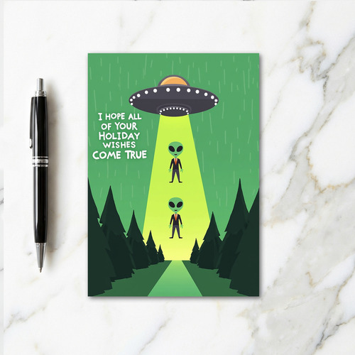 Alien Holiday Wishes Card