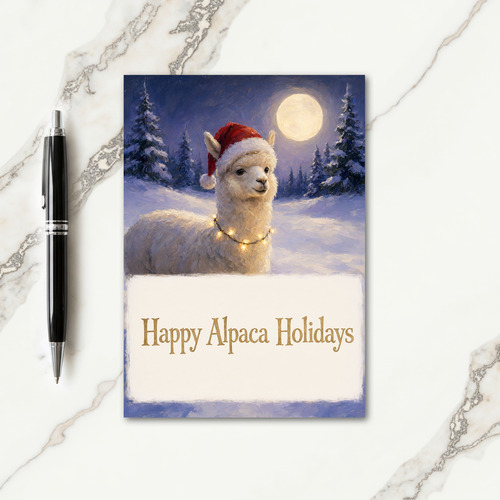 Alpaca Christmas Cards
