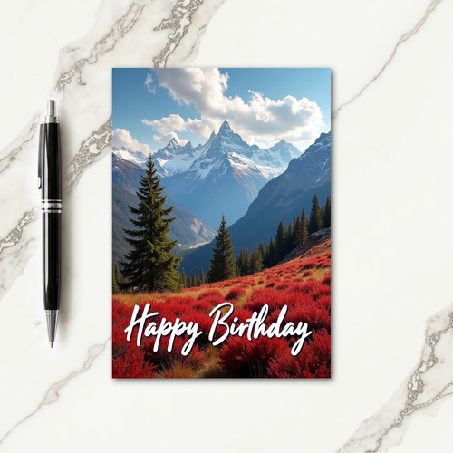 Alpine Birthday Peaks Card