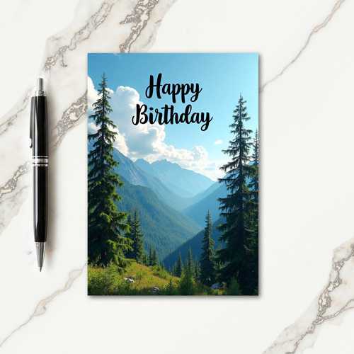 Alpine Birthday Vista Card