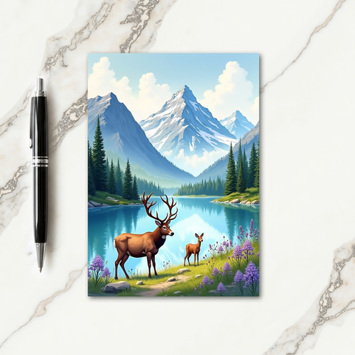 Alpine Fathers Day Deer Card