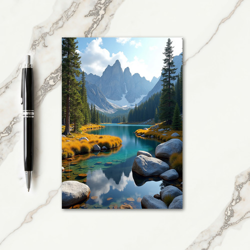 Alpine Fathers Day Lake Card