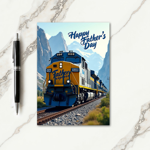 Alpine Fathers Day Train Card