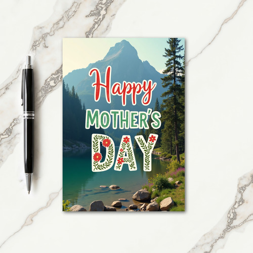 Alpine Floral Mothers Day Card