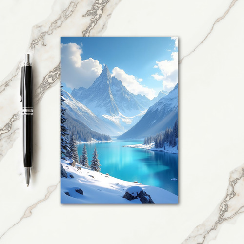 Alpine Lake Christmas Card