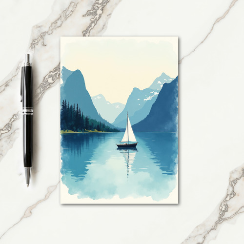 Alpine Sailboat Fathers Day Card