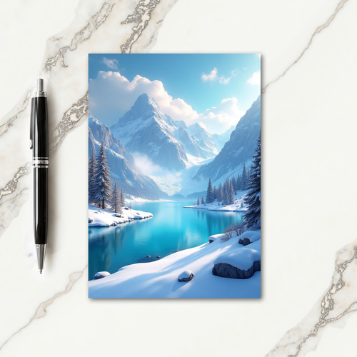 Alpine Snow Christmas Card