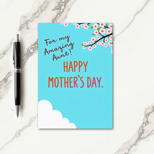 Amazing Aunt Mothers Day Card