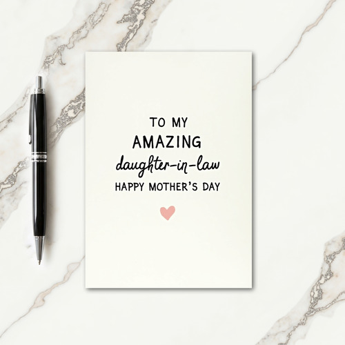 Amazing Daughter In Law Card