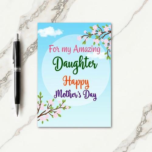 Amazing Daughter Spring Card
