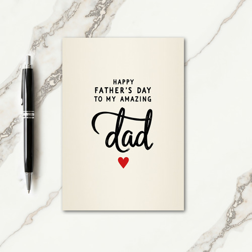 Amazing Fathers Day Brush Card