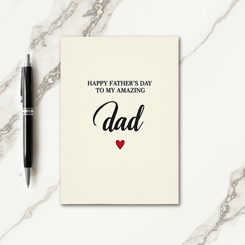 Amazing Fathers Day Heart Card