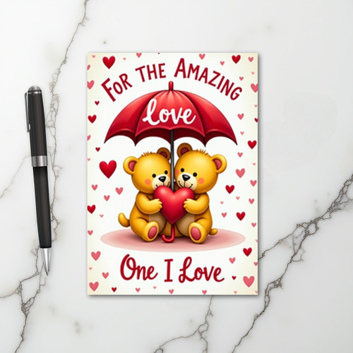 Amazing Love Heart Bears Card