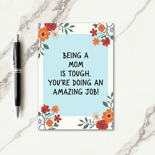 Amazing Mom Floral Art Card