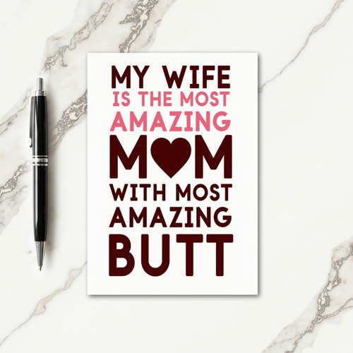 Amazing Mom Typographic Card