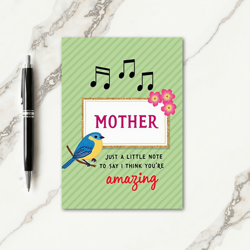 Amazing Mother Floral Art Card