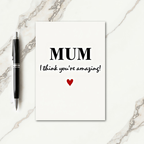 Amazing Mum Heartfelt Message Card