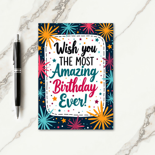 Amazing Script Birthday Card