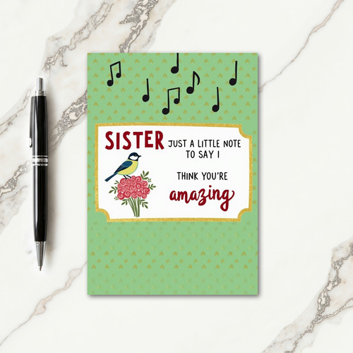 Amazing Sister Floral Card