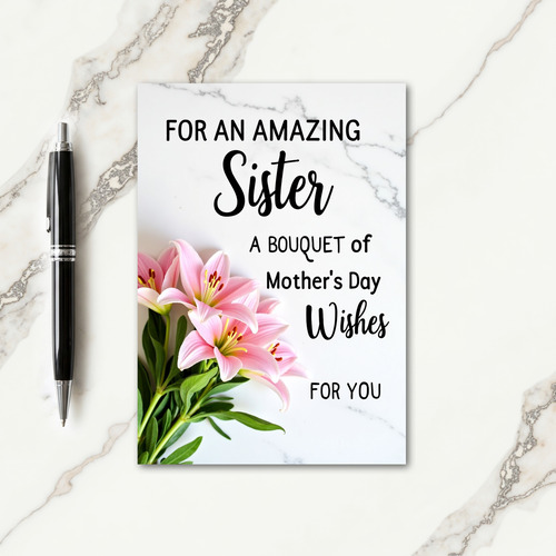 Amazing Sister Mothers Day Card