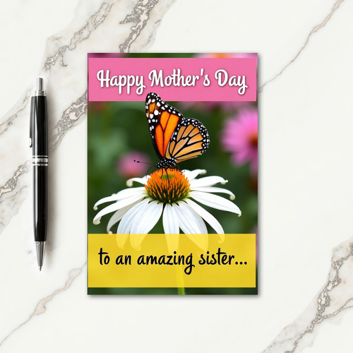 Amazing Sister Winged Insect Card