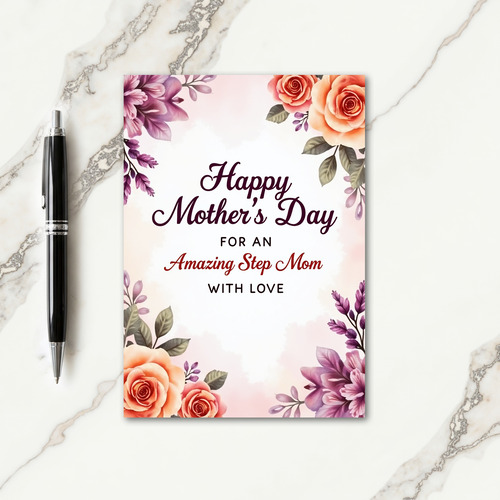 Amazing Step Moms Day Card