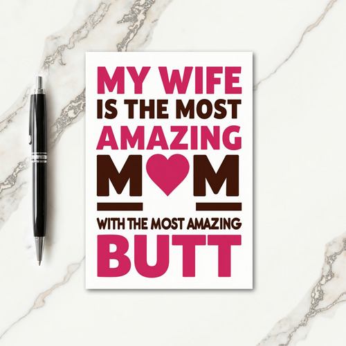 Amazing Wife Bold Text Card