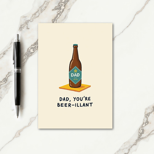 Amber Beverage Fathers Day Card