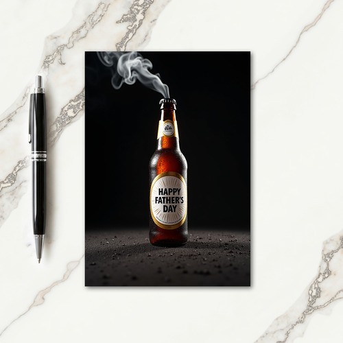 Amber Bottle Fathers Day Card
