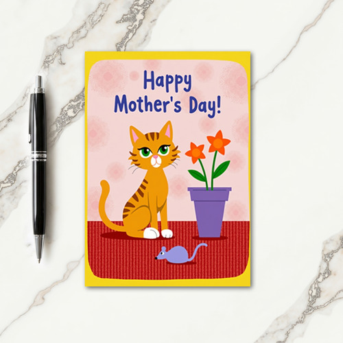 Amber Cat Mothers Day Card