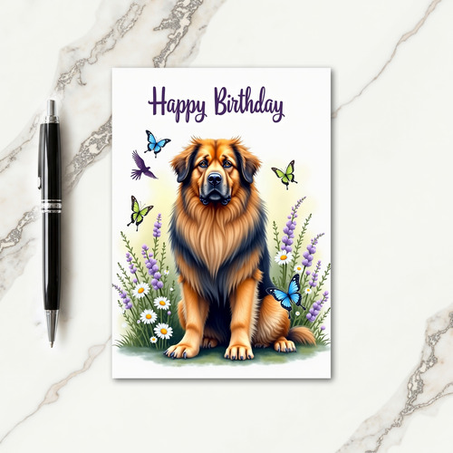 Amber Dog Birthday Card