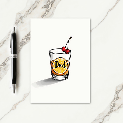 Amber Drink Fathers Day Card