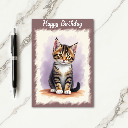 Amber Eyes Birthday Card