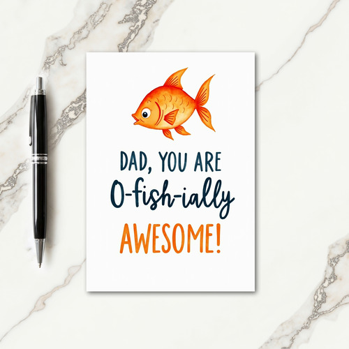 Amber Fish Fathers Day Card