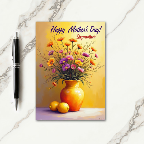 Amber Floral Mothers Day Card