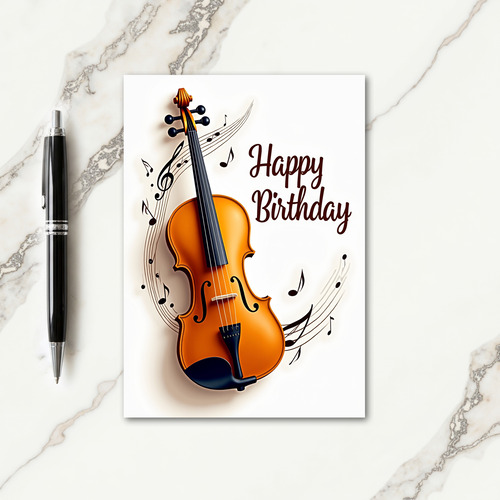 Amber Instrument Birthday Card