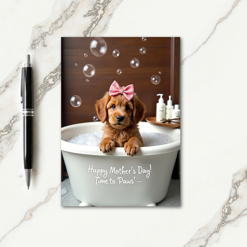 Amber Pup Mothers Day Moments Card