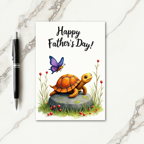 Amber Turtle Fathers Day Card