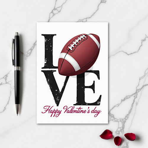 American Football Love Card
