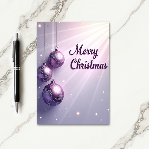 Amethyst Bloom Christmas Card