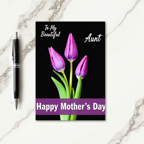 Amethyst Buds Mothers Day Card