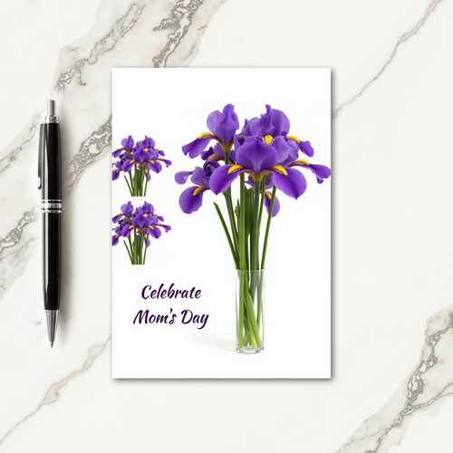 Amethyst Floral Pattern Card