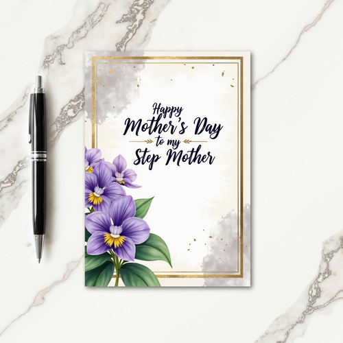 Amethyst Mothers Day Flower Card