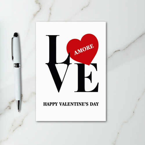 Amore Love Valentine Card