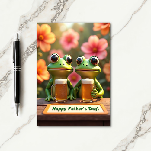 Amphibian Fathers Day Toast Card
