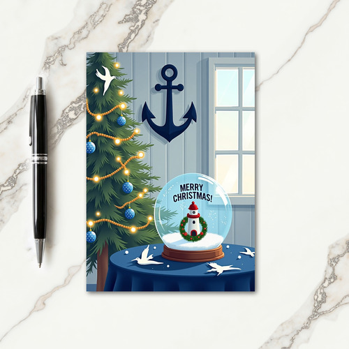Anchor Christmas Scene Card
