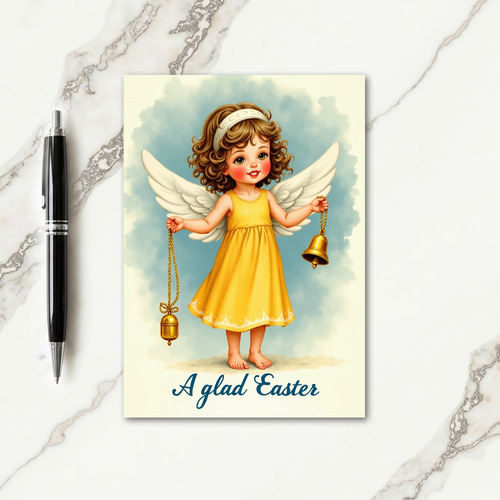Angel With Bells Greeting Card