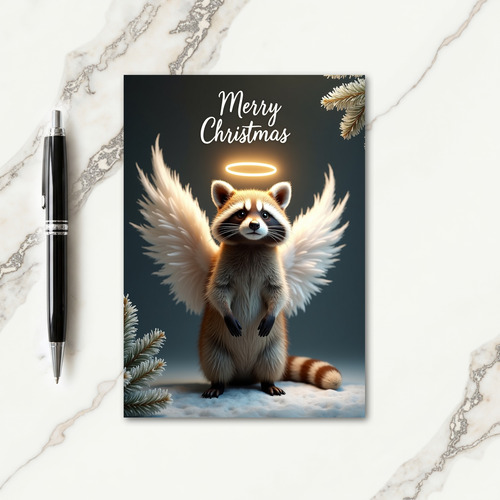 Angel Woodland Christmas Card