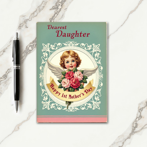 Angelic Baby Mothers Day Roses Card